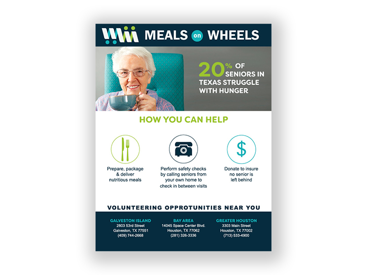 Meal on Wheels volunteer flyer - design done by Stephanie Reid Designs
